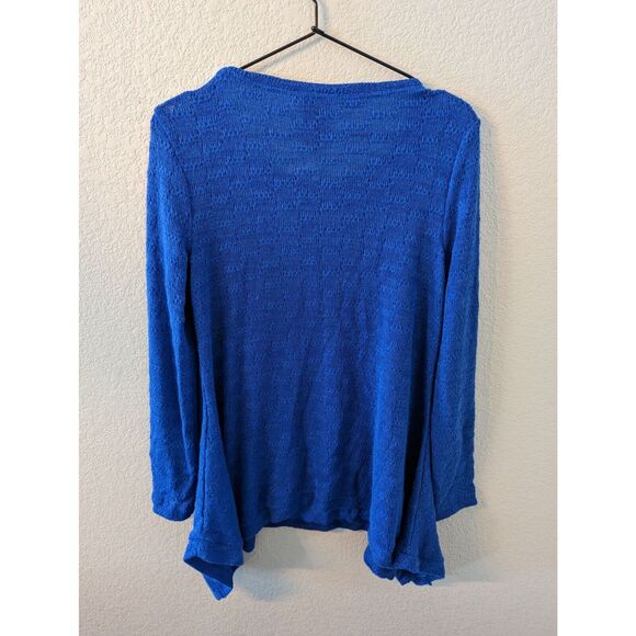 Grace Elements Womens Sz M Long Sleeve Layered Blouse Blue NEW - Picture 3 of 3